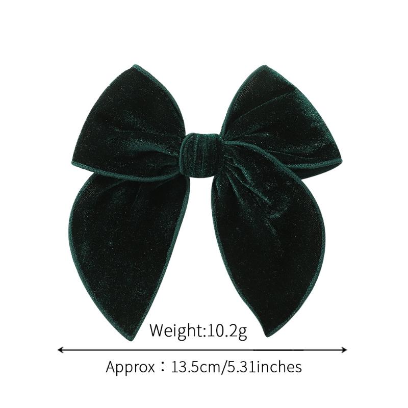 2Pcs/Set Baby Girls Vintage Velvet Fabric Bow Hair Clips For Kids Girls Christmas Sailor Bow Hairpins Baby Headwear Hair Accessories