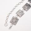 New Western Style Engraving Geometric Women's Metal Waist Chain Heavy Industry Fashion Rural Style Square Waist Chain