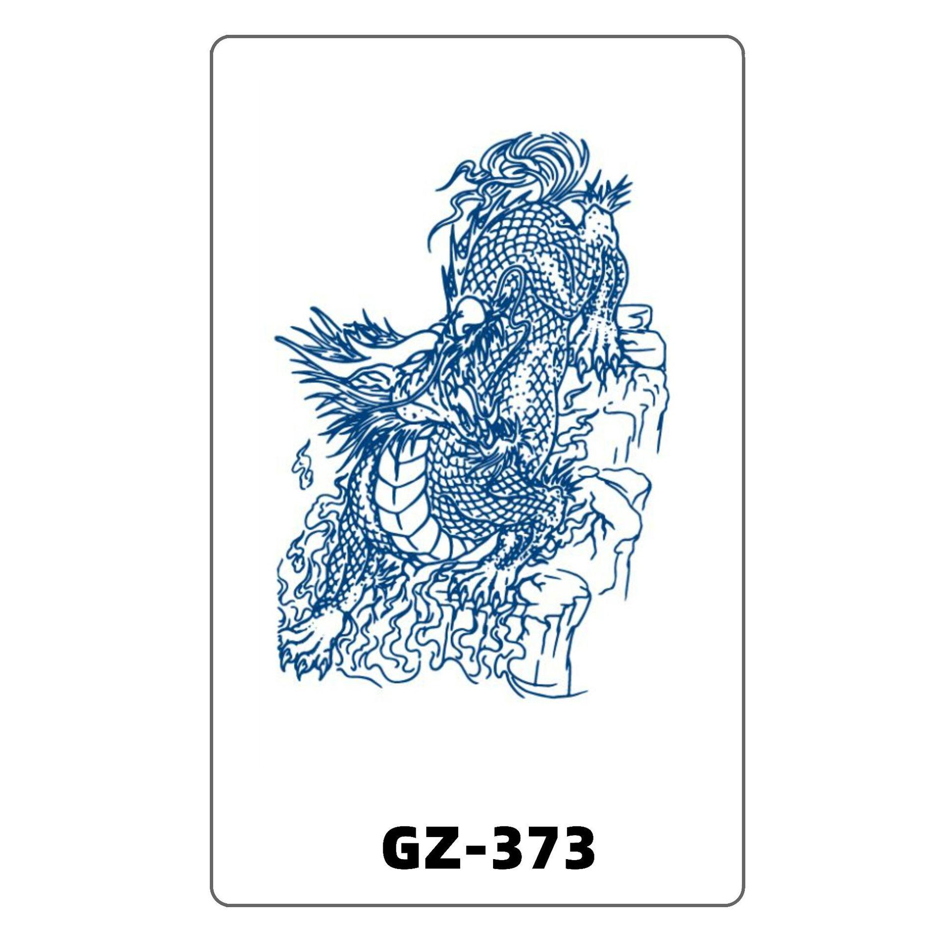Waterproof Semi-Permanent Herbal Tattoo Sticker - Rose & Fruit Juice Design 110x180mm