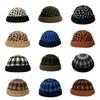 Polka Dot Melon Skin Hat Brimless Painter Hat Personalized Knitted Beanies Cap  Men