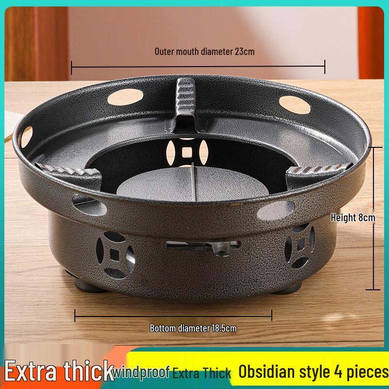 YuZhuXun Portable Windproof Alcohol Stove Mini Hot Pot (4-Pack)