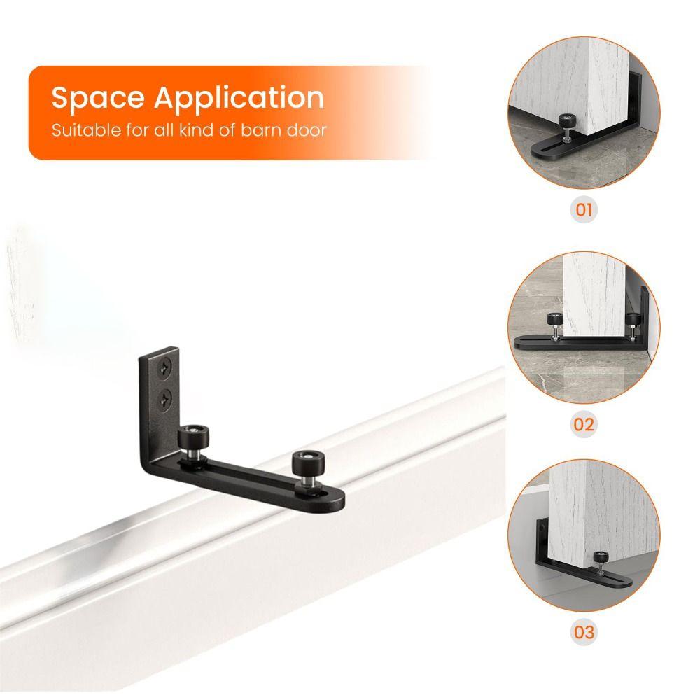 Wall-mounted Barn Door Swing Stop Double Wheel Bottom Guide Smooth Barn Door Floor Guide  Garage