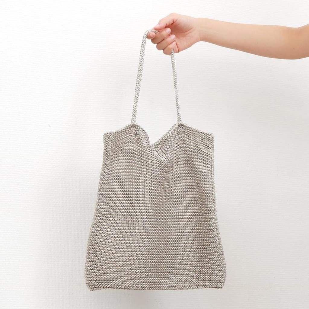 Kashkash Knit Tote Bag Women's Lamé (10-00-01280)