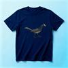 Funny Crow With French Fry Graphic Tshirt Unisexs Casual White Vintage Sketch Bird Print Short Sleeve Cotton Tee Quirky Streetwear
