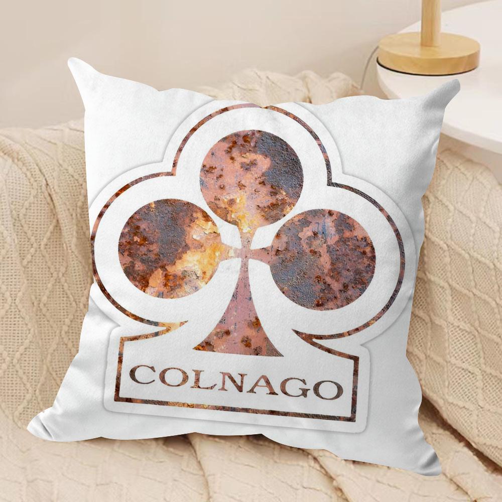Racing C-ColnagoS BicycleCushion Cover Soft Plush Fabric Double-Sided Printed Sofa Cushion Cover for All Seasons Home Decor Gift