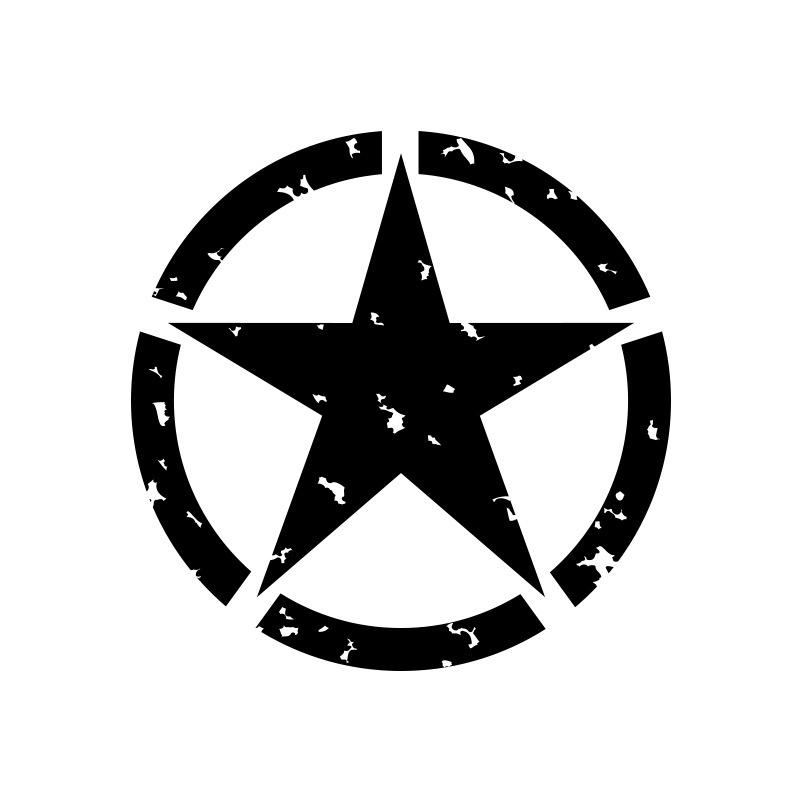 

1 шт. Взрывная пентаграмма крышка двигателя передняя модификация наклейка на стекло внедорожника светоотражающая наклейка для автомобиля 20x20 см чёрный