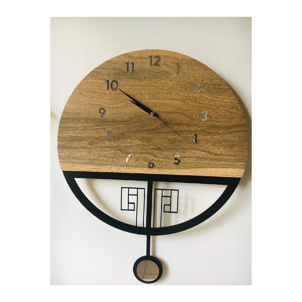 Silent Pendulum Wooden Wall Clock, Pendulum Clock, Wall Clock, Wooden Clock, Wooden Wall Clock
