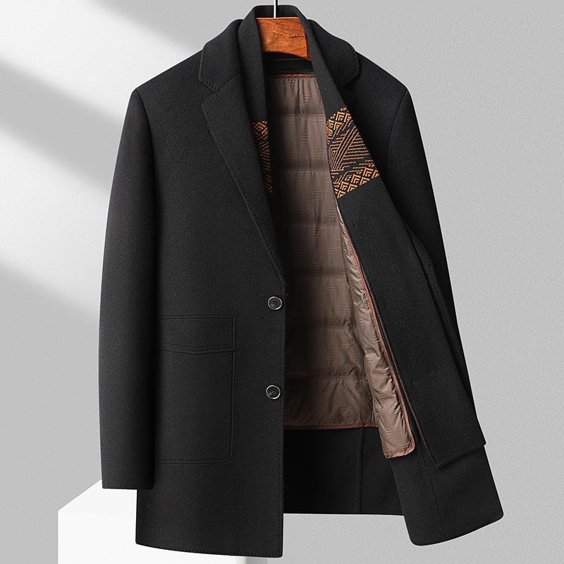 

Зимнее пальто мужское костюмное воротник среднее и длинное пуховое пальто куртка 4XL