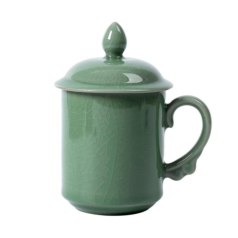 Chaxun Ceramic Office Teacup with Lid and Handle