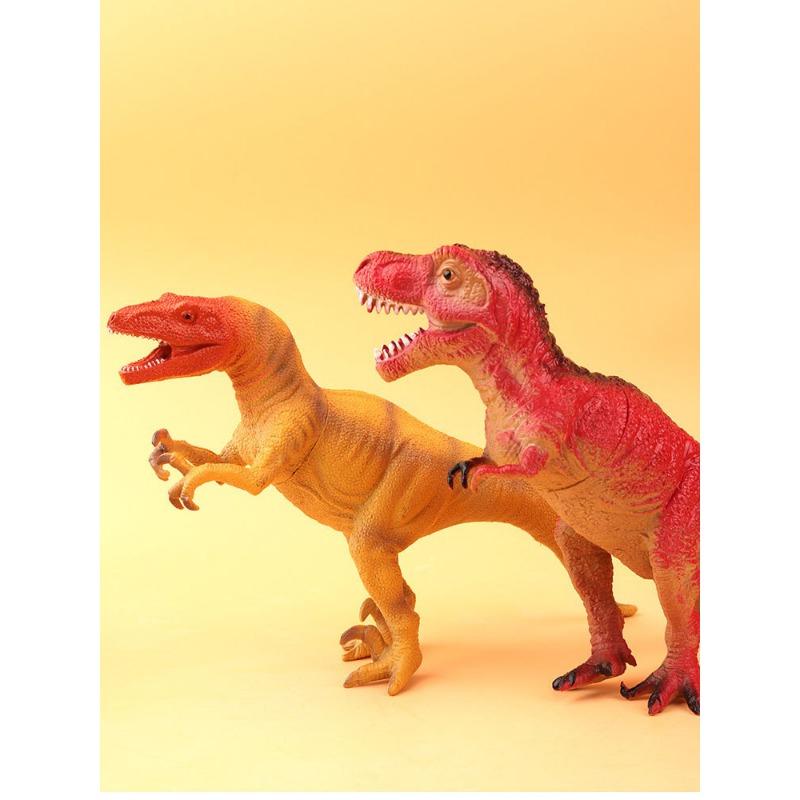 Large Simulated Soft Rubber Dinosaur Toy with Sound Tyrannosaurus Rex Triceratops Animal Model for Boys and Children