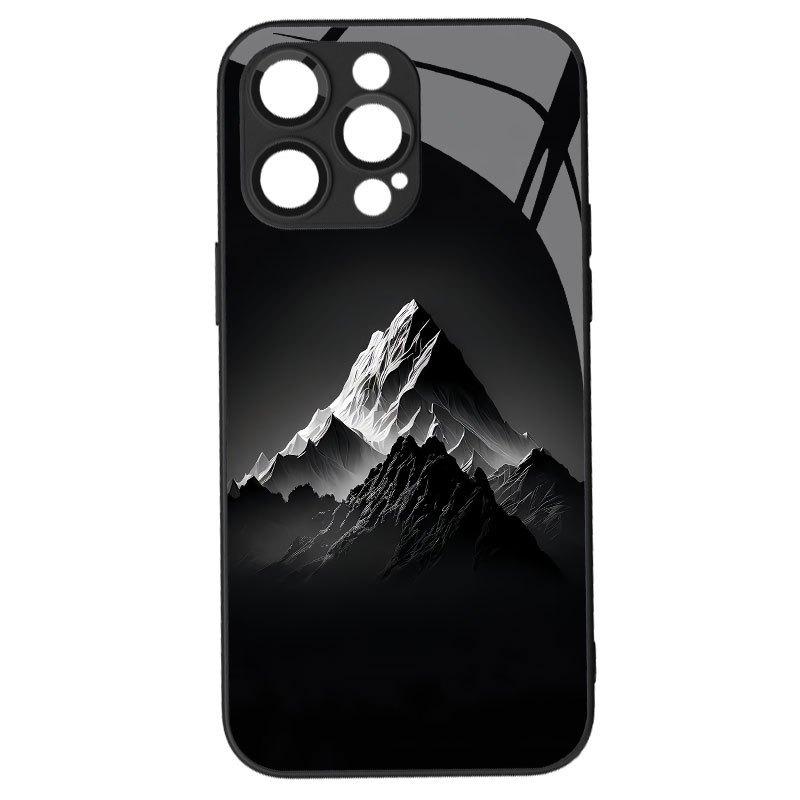Snowy Mountain Cold Art Pattern Tempered Glass Phone Case For iPhone 17 16 15 14 13 12 11 Pro Max 17 Air 7 8 Plus XS X XR Cover