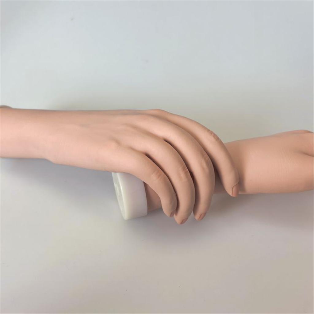 Realistic Flexible Mannequin Hand Manicure Practice Hand For Nail Art Practice Jewelry Display And Photography Props