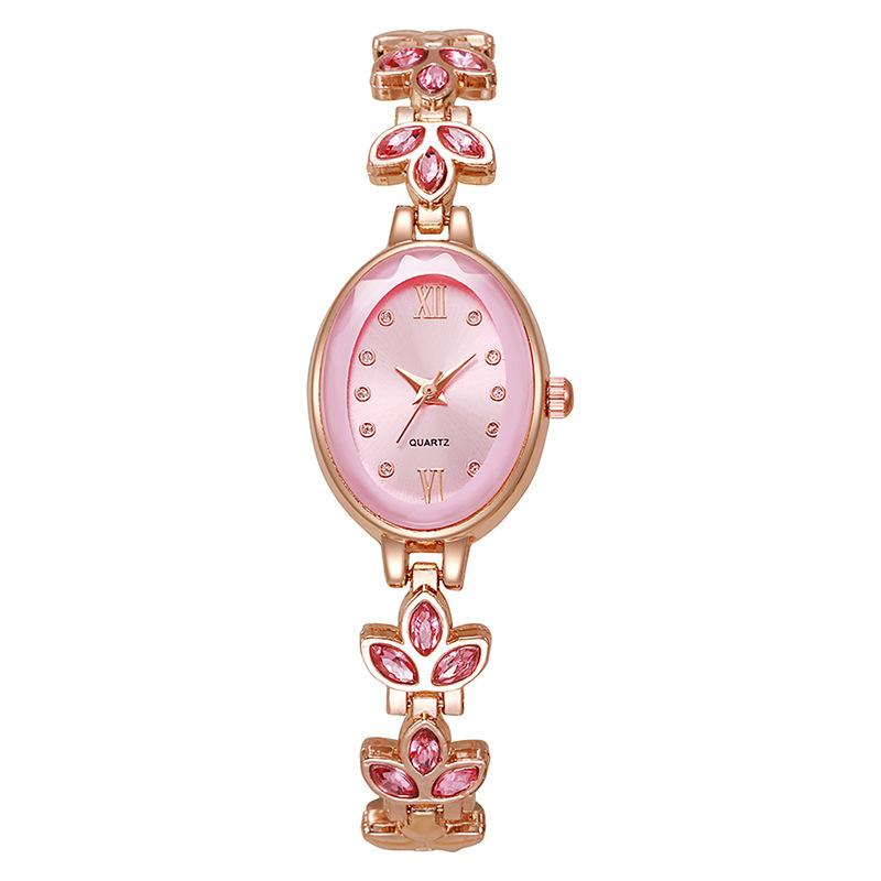 Women's Watches Light Luxury Diamond Inlaid Female Watch Waterproof Oval Ladies Fashion Quartz Bracelet Wristwatch