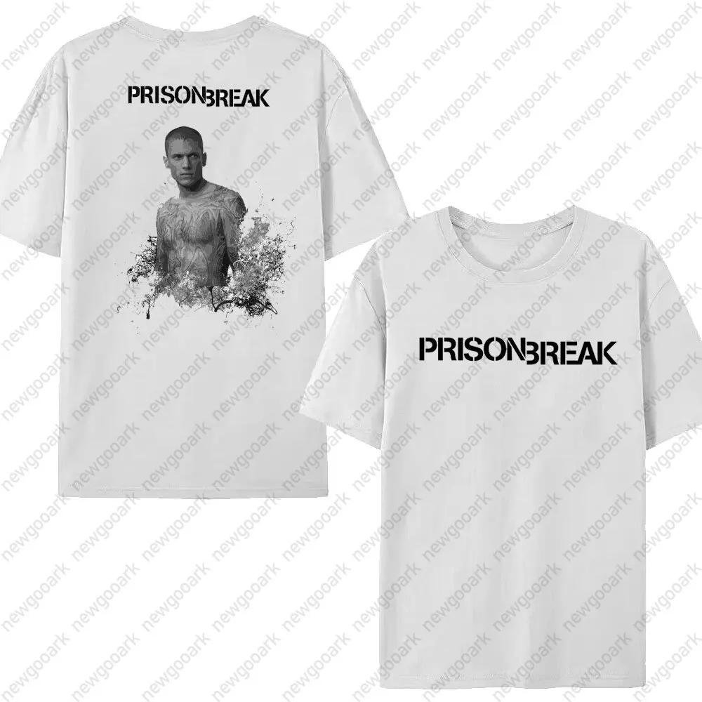 Prison Break Men Vintage T Shirts Tv Series Aesthetic Clothing Michael Scofield Y2k Shirt Streetwear Printed Tshirt Summer Top