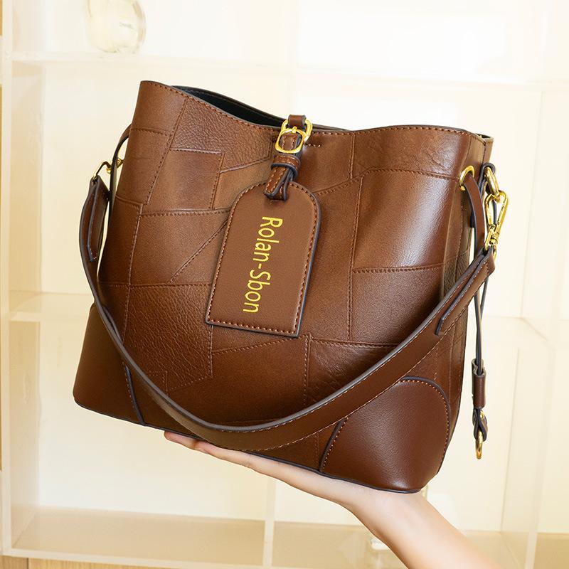 

Персонализированная сумка-кроссбоди с пэчворком, модная сумка-ведро, новая сумка через плечо высокого класса большой вместимости