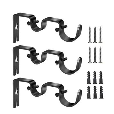 3 set di ganci per asta per tende, staffa in ferro, design universale, decorazione per la casa, per camera da letto