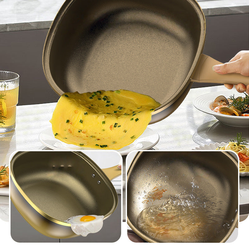 Titanium Alloy Non-Stick Pot with Lid 30CM Large Capacity Household Frying Pan Kitchen Induction Cooker Gas Stove Universal