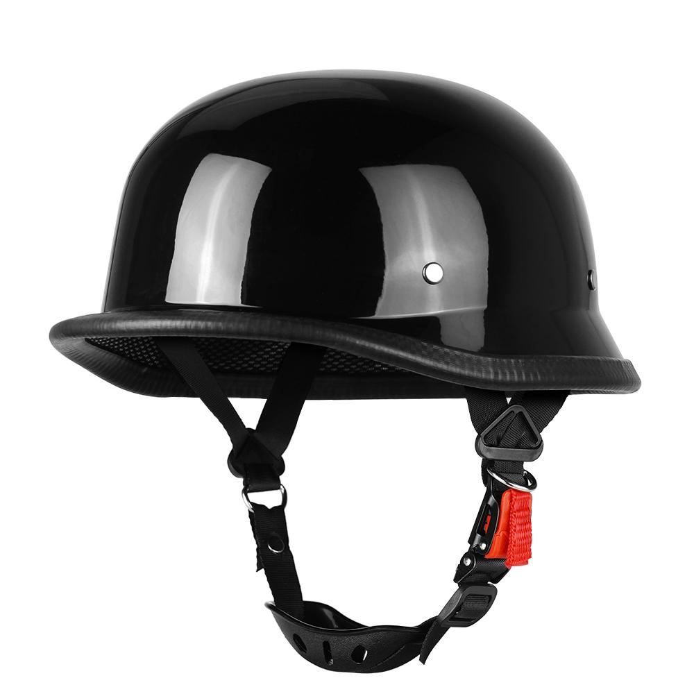 Semi Cască Motocicletă Cască Vintage din piele Germană Casco Moto Cască Moto Cască Deschisă Biker Pilot Certificare DOT S-XXL