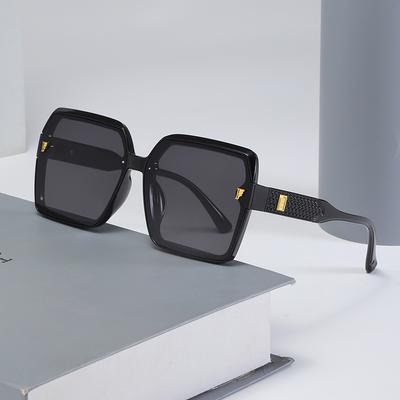 New Trendy Square Frame Sunglasses For Men And Women With High-end Personalized Uv-proof Fashion Sunglasses 7816