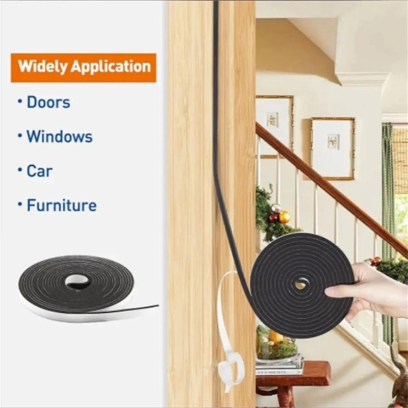 4m Foam Window Sealing Strips Windproof Sound-Proof Door Weather Stripping Dustproof Self-adhesive Tape Door Seam Sealing Strip