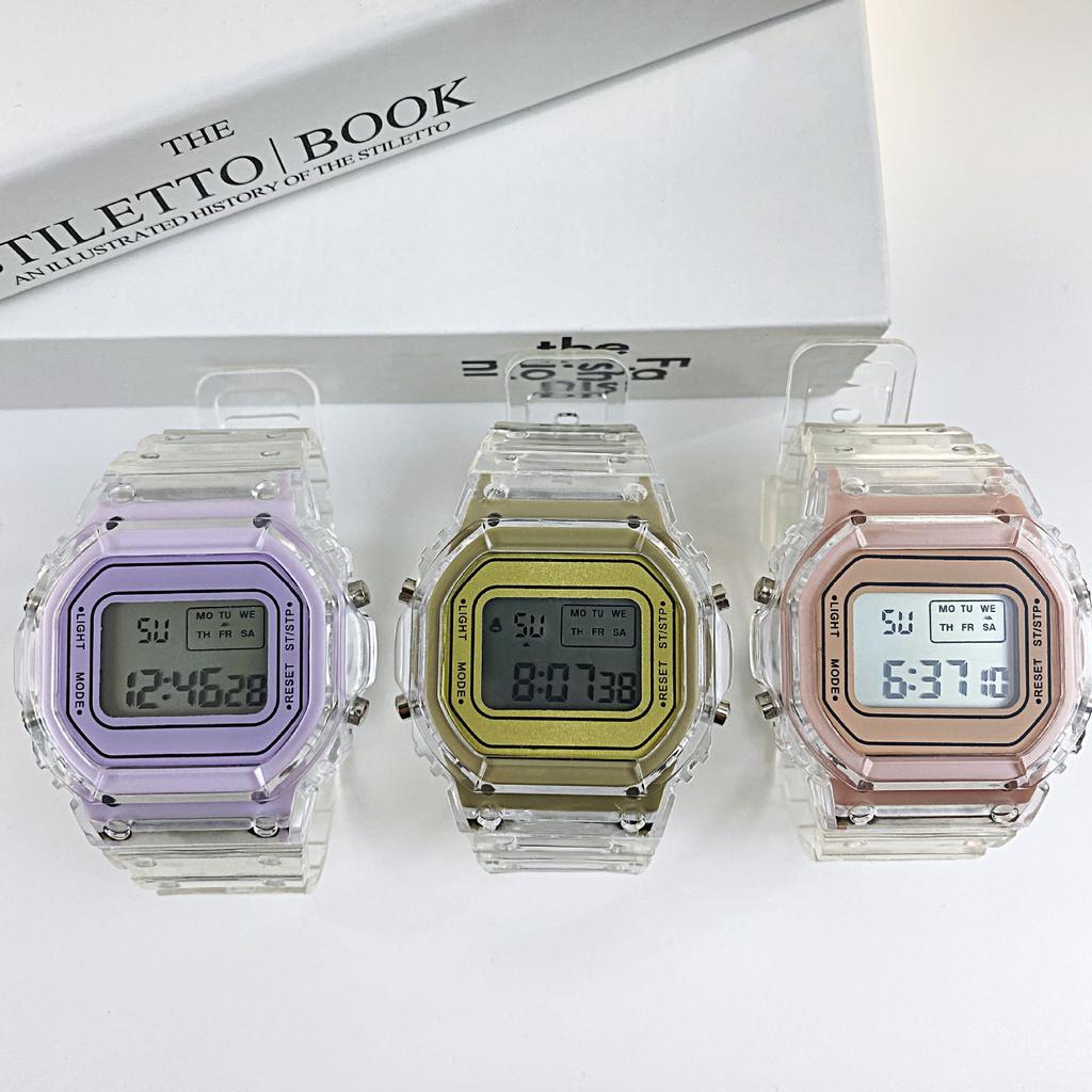 Unicorn Transparent Electronic Watch Female Simple Sports Junior High School Student Male And Female Harajuku College Style