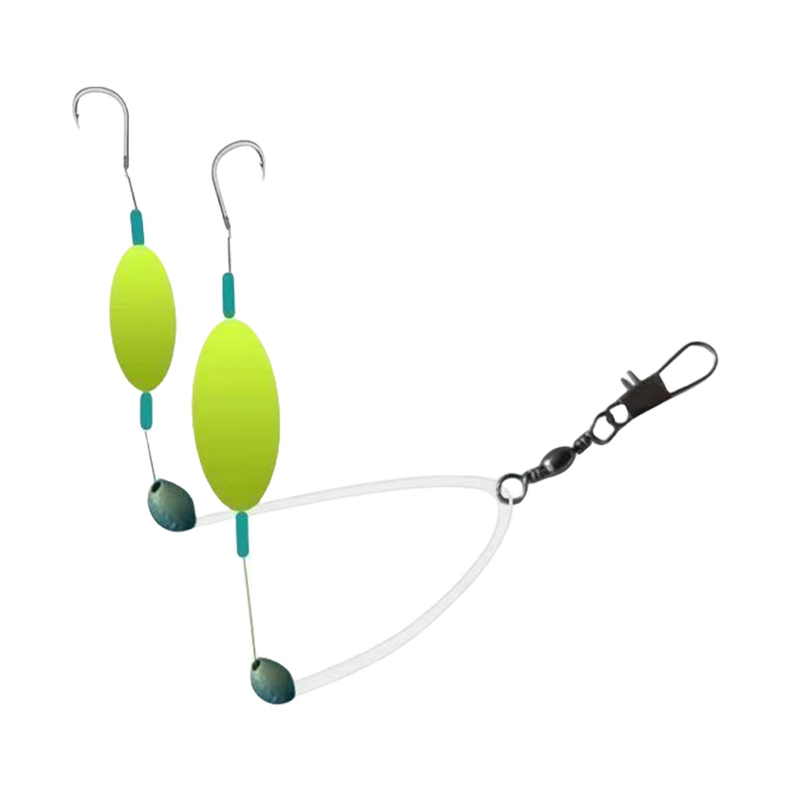 

Double Hook Reverse Bottom Rigs Double Hook Fishing Float Swimming Bait for Freshwater and Saltwater Easy to Use 10A