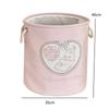 Cute with Handles Laundry Basket Cartoon Bear Rabbit Large Capacity Toys Storage Basket Round Foldable Clothes Basket Bedroom