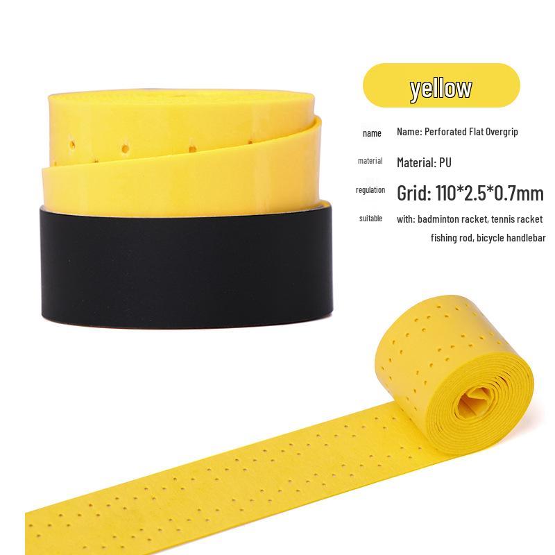Perforated PU Overgrip: Non-slip Sweatband for Badminton & Tennis Rackets