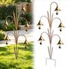 Langlebige Eisen Blumen-Windspiel Glockenblumen Metallpfahl, Garten mit Erdaufhängung Dekoration für Terrasse Rustikales Glöckchen, Außenhof Rasen Kunst Klare Klangglocken