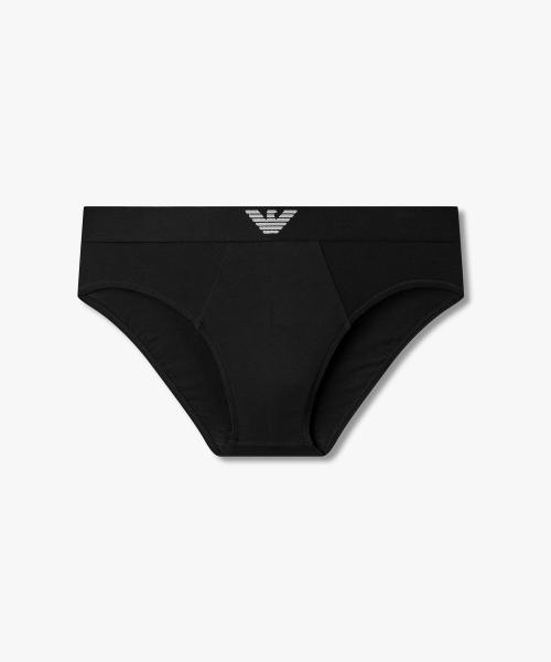 

[Emporio Armani Underwear] Мужские трусы-слипы с контрастной полосой с орлом 0816111158 [Отправка из Кореи] 100% Оригинал Black - S