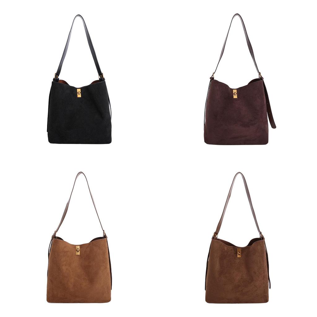 Womens Retro Matte Water Bucket Bag With Large Capacity For Daily Use