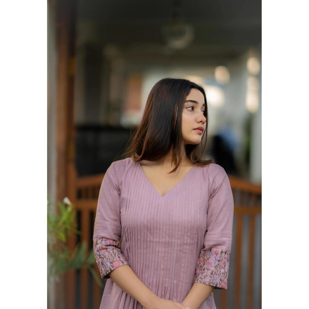 Women Bollywood Cotton Anarkali Kurta Gown Indian Party Wear Top Tunic Kurti SC-2169