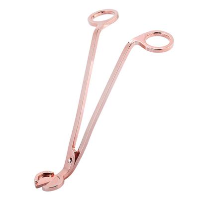 1ks Módní pokovování Nerezová ocel Svíčka Heart Clip nůžky na zastřihování knotu(růžové zlato)