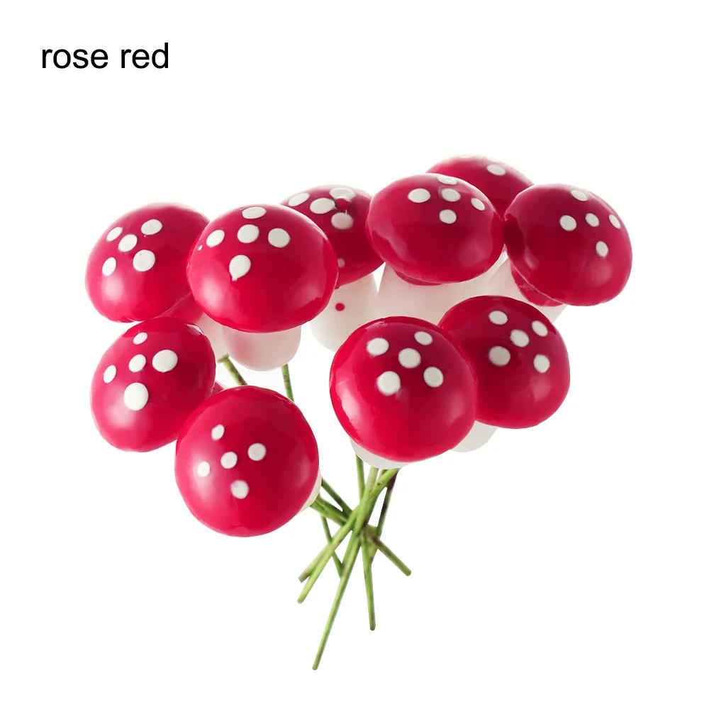1/10Pcs Mini Mushroom Artificial Foam Potted Plants Decor Garden Ornament Resin Craft Moss Decoration Miniature Figurine