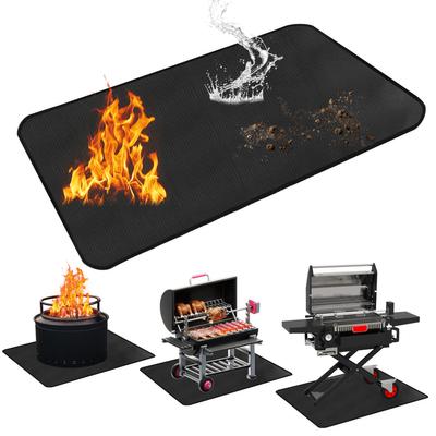 Tapis de barbecue d'extérieur 190/150 cm, couverture anti-feu, ignifuge et résistant à l'huile, protection pour terrasses et terrasses