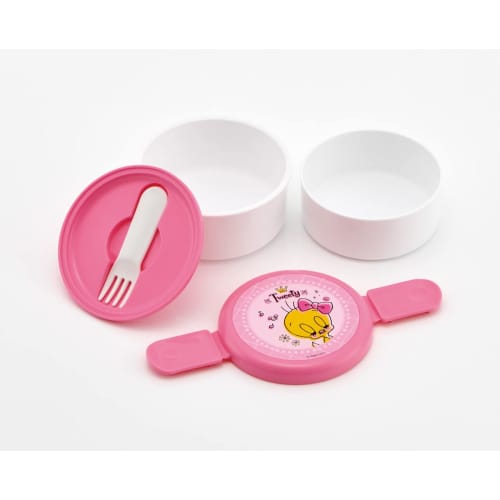 Skater Antibacterial Bento Box, 2-Tier, Round, 500ml, TWEETY, Made In Japan, ONWR1AG-A