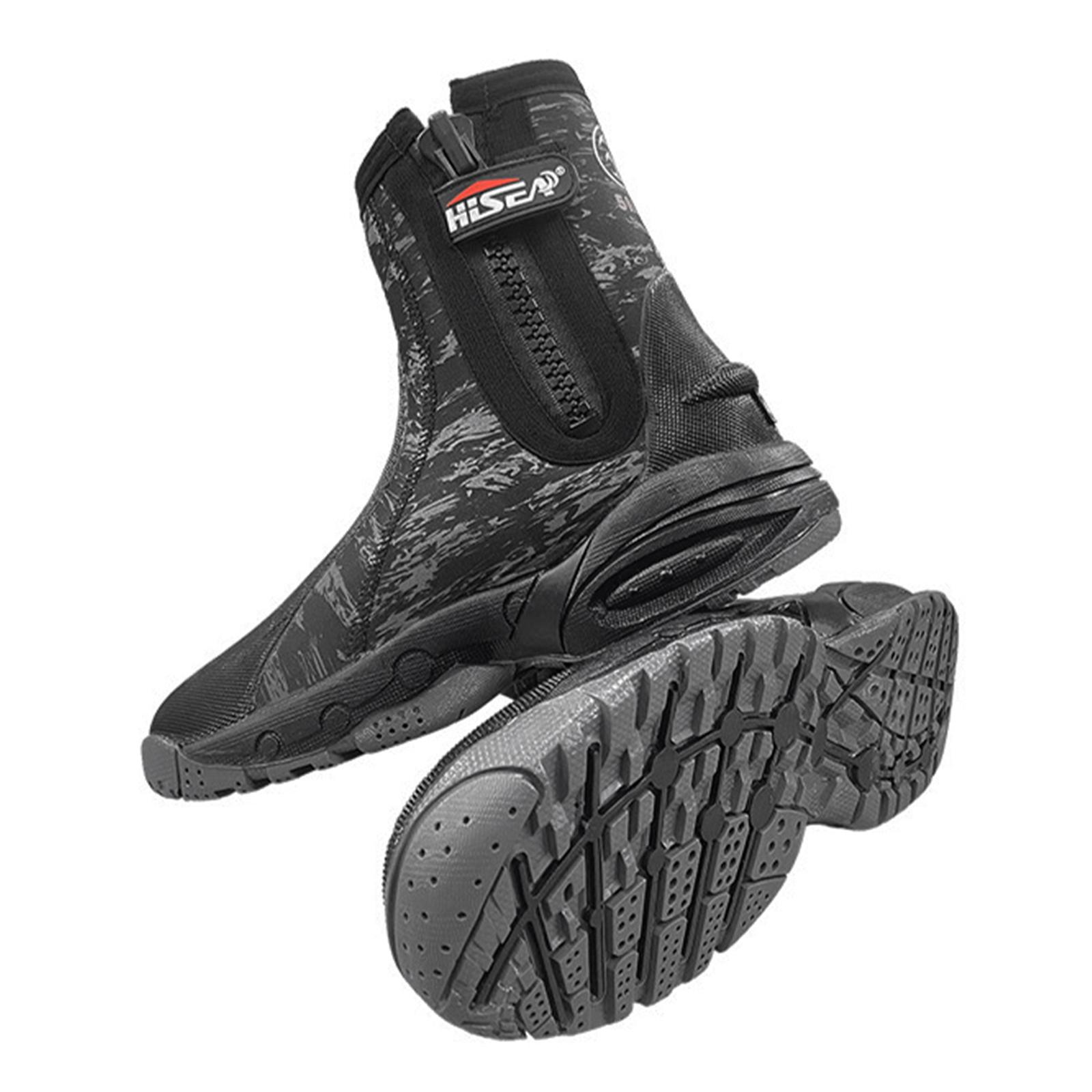 

Черевики для дайвінгу Гідрокостюм Черевики 15 мм неопренові з бічними блискавками Теплі протиковзкі для чоловіків і жінок для підводного плавання 42