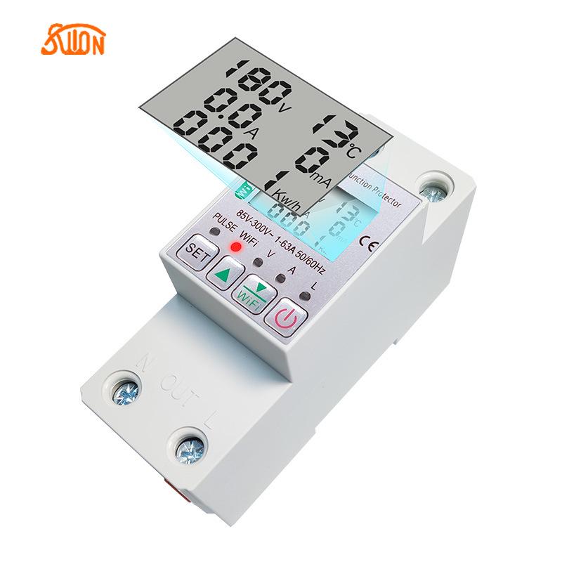 WiFi Smart Circuit Breaker with Over/Undervoltage Protection, Tuya App Control, Auto Reclosing, and Prepayment Electric Meter.