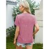 YYFS Women's Fashion Casual Summer Spring Solid Color Print Short Sleeve O-Neck Blouses & Shirts