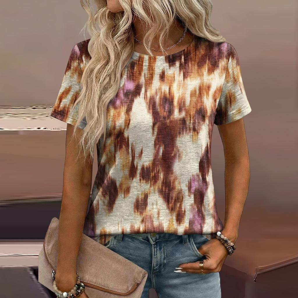 Women's Loose-Fit Fashionable Casual Printed T-Shirt