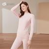 Dingguagua Pure Cotton Semi-High Collar Thermal Underwear Set