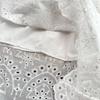 Retro Palace Temperament Round Neck Waist Show Thin Hook Flower Hollow a Word Lace Dress Elegant Large Skirt