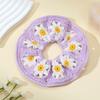 Süße Bohemian-Stil Häkelblumen Scrunchies Flores Elastisches Süßes Haargummi Gewebtes Buntes Strick-Haarseil Kopfschmuck