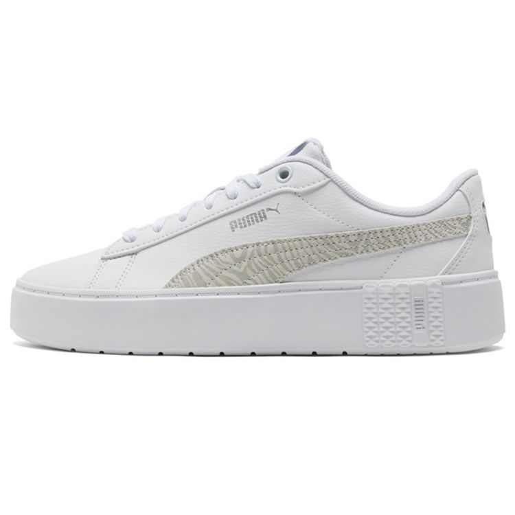Puma Smash Platform Low Top Sneakers Women Sneakers White Gray 383877-02