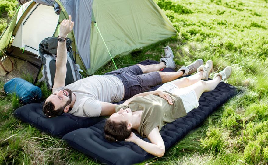 Single mattress with pump, foldable travel mat, Father's Day