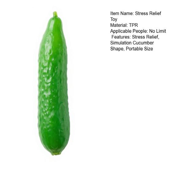 Cucumber Stress Toy Anti-Anxiety Cucumber Squeeze Toy Soft Stretchy Vegetable Fidget Sensory