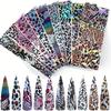 Stripe Pattern Nail Foils Leopard Print Nail Decals Fashion Nail Stickers  Nail Decoration