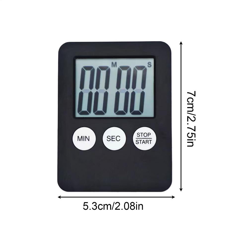 Magnetic Home Kitchen Timer Digital Clear LCD Screen One Click Forward/countdown Alarm Reminders Loud Alarm Timer