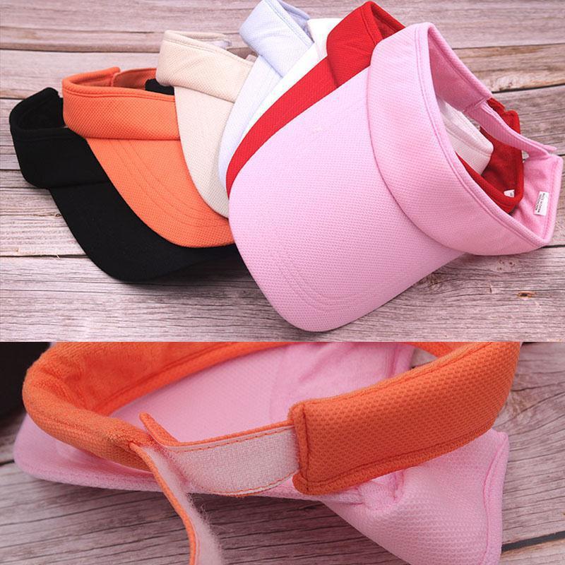 Empty top hat Women's sunscreen hat Outdoor running visor Solid color topless sports hat Couple men's and women's caps