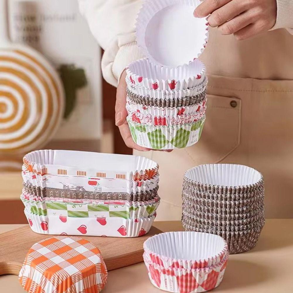 200 ks Nepřilnavé papírové formičky na pečení, tukuvzdorné košíčky na muffiny, kuchyňské doplňky